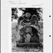 Photographs and research notes relating to graveyard monuments in Longnewton Churchyard, Roxburghshire. 

