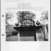 Photographs and research notes relating to graveyard monuments in Hownam Churchyard, Roxburghshire. 
