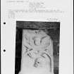 Photographs and research notes relating to graveyard monuments in Lilliesleaf Churchyard, Roxburghshire. 
