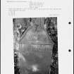 Photographs and research notes relating to graveyard monuments in Smailholm Churchyard, Roxburghshire. 
