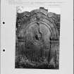 Photographs and research notes relating to graveyard monuments in Dreghorn Churchyard, Ayrshire. 
