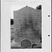 Photographs and research notes relating to graveyard monuments in Fenwick Churchyard, Ayrshire. 
