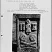 Photographs and research notes relating to graveyard monuments in Kirkoswald Churchyard, Ayrshire. 
