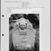 Photographs and research notes relating to graveyard monuments in Muirkirk Churchyard, Ayrshire. 
