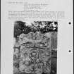 Photographs and research notes relating to graveyard monuments in Straiton Churchyard, Ayrshire. 
