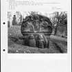 Photographs and research notes relating to graveyard monuments in Linlithgow Churchyard, West Lothian. 
