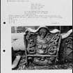 Photographs and research notes relating to graveyard monuments in Luss Churchyard, Dunbartonshire. 
		