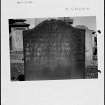 Photographs and research notes relating to graveyard monuments in Arbroath Abbey Churchyard, Angus. 
