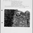 Photographs and research notes relating to graveyard monuments in Nevay Churchyard, Angus. 
