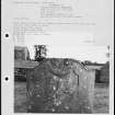 Photographs and research notes relating to graveyard monuments in Canonbie Churchyard, Dumfries.