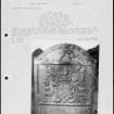 Photographs and research notes relating to graveyard monuments in Dalton Churchyard, Dumfries.