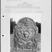 Photographs and research notes relating to graveyard monuments in Eccleflechan Churchyard, Dumfries.