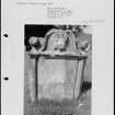 Photographs and research notes relating to graveyard monuments in Ewes Churchyard, Dumfries.