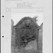 Photographs and research notes relating to graveyard monuments in Gretna Churchyard, Dumfries.