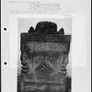 Photographs and research notes relating to graveyard monuments in Ruthwell Churchyard, Dumfries.