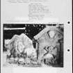 Photographs and research notes relating to graveyard monuments in Westerkirk Churchyard, Dumfries.