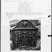 Photographs and research notes relating to graveyard monuments in Boyndie Churchyard, Banffshire and Moray.
