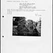 Photographs and research notes relating to graveyard monuments in Monzie Churchyard, Perthshire.