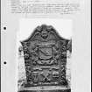 Photographs and research notes relating to graveyard monuments in Moulin Churchyard, Perthshire.