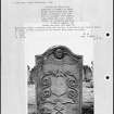 Photographs and research notes relating to graveyard monuments in Moulin Churchyard, Perthshire.