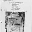 Photographs and research notes relating to graveyard monuments in Muthill Churchyard, Perthshire.