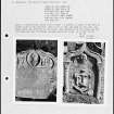 Photographs and research notes relating to graveyard monuments in St Martin's Churchyard, Perthshire.