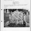 Photographs and research notes relating to graveyard monuments in Cambusmichael (St Martin's) Churchyard, Perthshire.