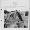Photographs and research notes relating to graveyard monuments in Ballingry Churchyard, Fife.  
