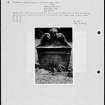 Photographs and research notes relating to graveyard monuments in Culross Abbey, Fife.  
