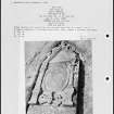 Photographs and research notes relating to graveyard monuments in Kilconquhar Churchyard, Fife.  
