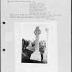 Photographs and research notes relating to graveyard monuments in St Andrews Cathedral Burial Ground, Fife.  
