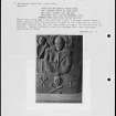 Photographs and research notes relating to graveyard monuments in St Andrews Cathedral Museum, Fife.  
