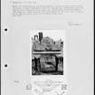 Photographs and research notes relating to graveyard monuments in Strathmiglo Burial Ground, Fife.  
