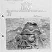 Photographs and research notes relating to graveyard monuments in Torryburn Churchyard, Fife.  
