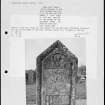 Photographs and research notes relating to graveyard monuments in Fowlis Wester Churchyard, Perthshire. 


