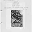 Photographs and research notes relating to graveyard monuments in Killin Churchyard, Perthshire. 

