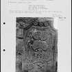 Photographs and research notes relating to graveyard monuments in Lagganallachy Churchyard, Perthshire. 

