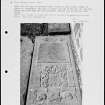 Photographs and research notes relating to graveyard monuments in Longforgan Churchyard, Perthshire. 

