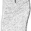 Scanned ink drawing of Kilmaveonaig recumbant cross slab