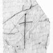Scanned pencil drawing of incised linear cross