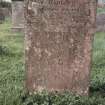 Photograph of headstone commemorating Robert Nicol d.1852 and Katharine Wilson, d.1883.