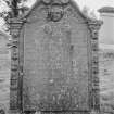 View of gravestone commemorating John Stewart, 1768, in the churchyard of Moulin Church.