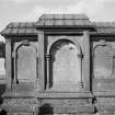 General view of tomb commemorating James Reid, George Reid and descendants, 1753, in the churchyard of Orwell Old Parish Church.