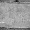 Detail of headstone in Dun churchyard.