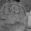 View of gravestone commemorating Alexander Bertie, 1731, in Maryton churchyard.
