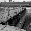 Glasgow, 18 Clydebrae Street, Govan Graving Docks.
General view from South of no.1 graving dock gate.