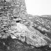 Dun Carloway. Detail of external masonry.