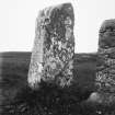 Ulbster School, standing stone.