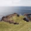 Canna, Rubha nic Eamoin, fort. View from N.