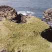 Canna, Rubha nic Eamoin, fort. View from N.